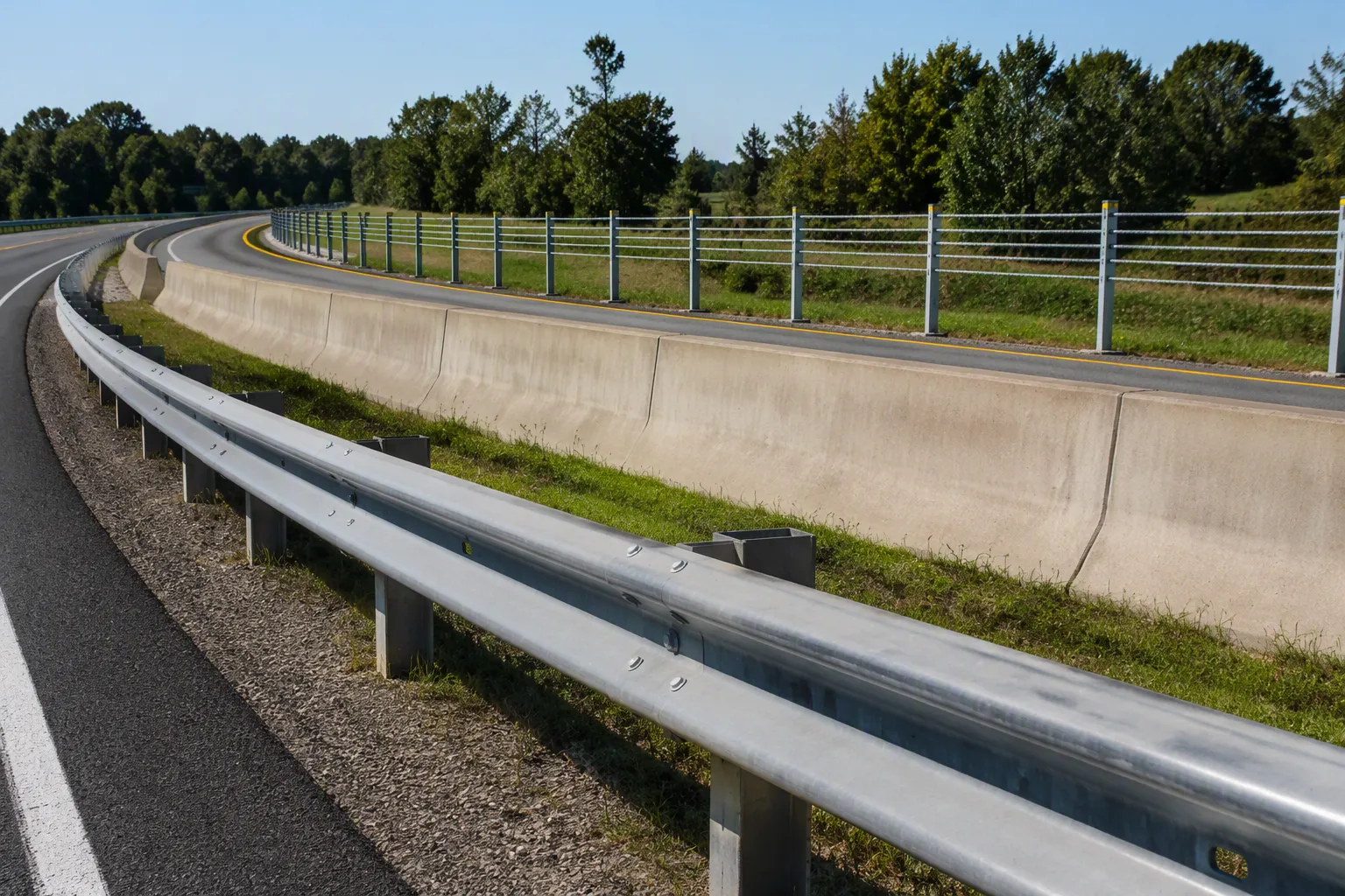 What are the different types of highway guardrail systems?