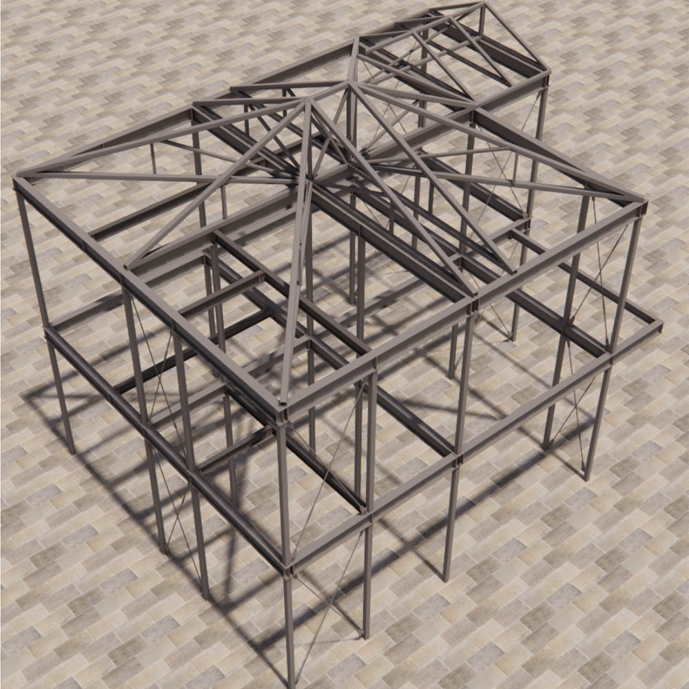 Advanced Layered Prefabricated Steel Frame Structure System