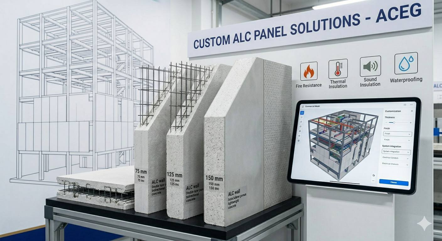 Who offers customized alc panel solutions for commercial buildings?